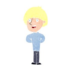 cartoon happy man N566