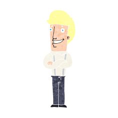 cartoon proud man N35