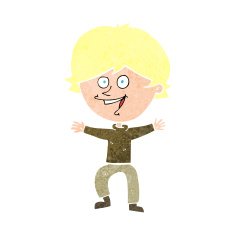 cartoon happy boy laughing N35