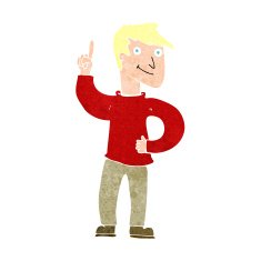 cartoon man with great idea N54