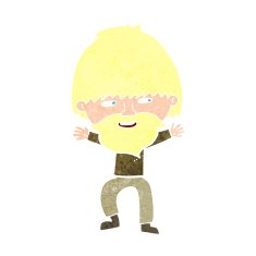 cartoon happy man with beard N51