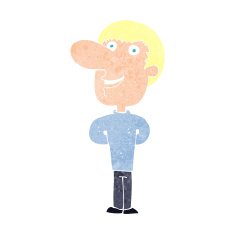 cartoon happy man N567