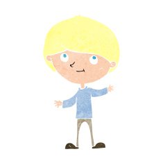 cartoon happy boy N296