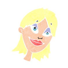 cartoon happy woman N313