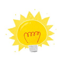 cartoon electric light bulb N25
