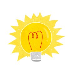 cartoon electric light bulb N26
