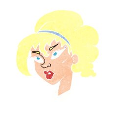 cartoon pretty woman N332