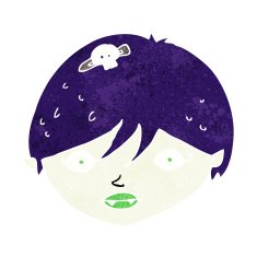 cartoon vampire face N43