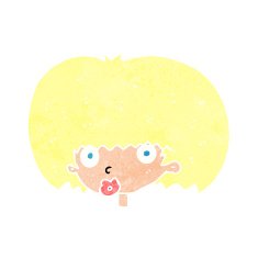 cartoon surprised woman N279