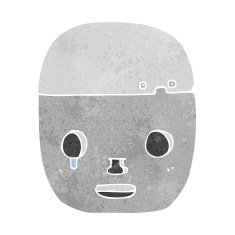 cartoon robot head N92