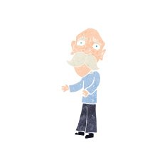 cartoon lonely old man N11