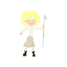 cartoon woman with harpoon N12