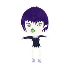 Cartoon Vampire Girl N284