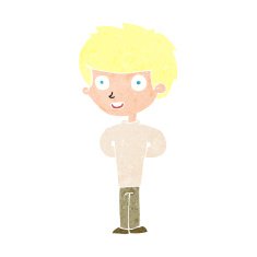 cartoon happy boy N297