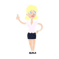 cartoon woman with great idea N27