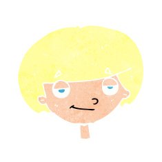 cartoon smug looking boy N11