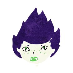 cartoon vampire head N44