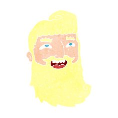 cartoon man with beard laughing N5