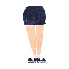 cartoon female legs N55