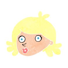 cartoon pretty face N11