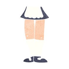 cartoon female legs N57