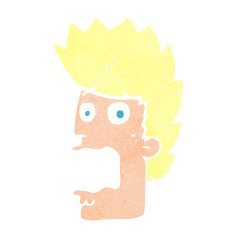 cartoon terrified man N340