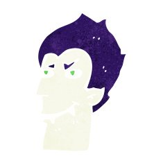 cartoon vampire face N44