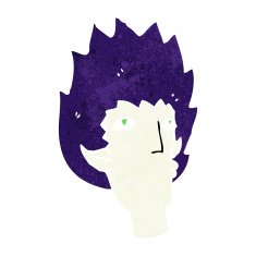 cartoon vampire face N45