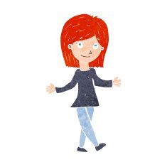 cartoon woman with no worries N46