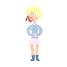 cartoon woman with snake tongue N22