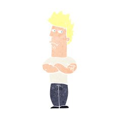 cartoon man sulking N13