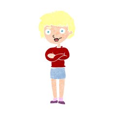 cartoon annoyed woman N230