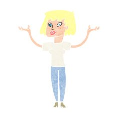 cartoon woman holding up hands N24