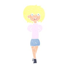cartoon shocked woman N118