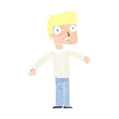 cartoon shocked man N149