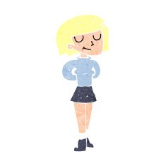 cartoon pleased woman N12