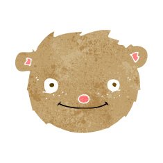 cartoon teddy bear head N11