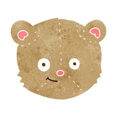 cartoon teddy bear head N12