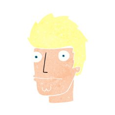 cartoon nervous man N189