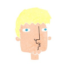 cartoon curious man N85