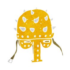cartoon spiked helmet N12