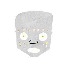 cartoon robot head N95