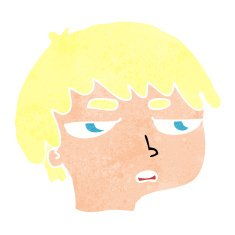 cartoon annoyed boy N43