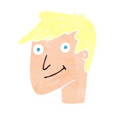 cartoon happy man N576