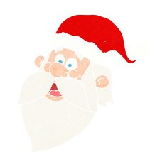 cartoon jolly santa claus face N11