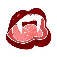 Cartoon Vampire Lips N40