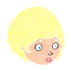 Cartoon Girl With Concerned Expression N12
