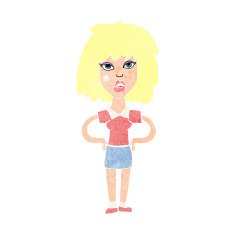 cartoon tough woman N13