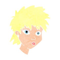 cartoon curious girl N13