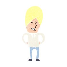 cartoon happy man N577